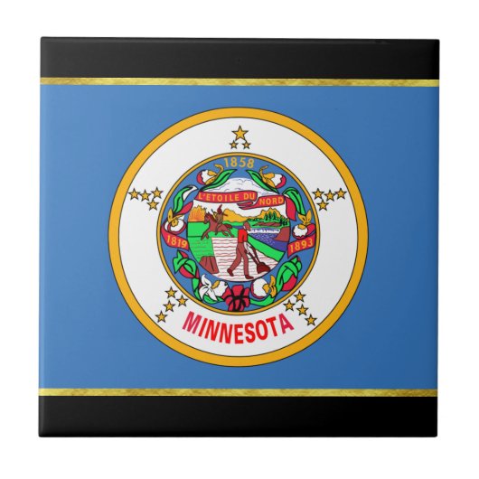 Minnesota vlag tegeltje (Voorkant)