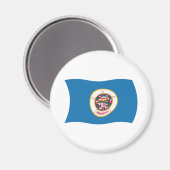 Minnesota Vlagmagneet Magneet (Voorkant / Achterkant)