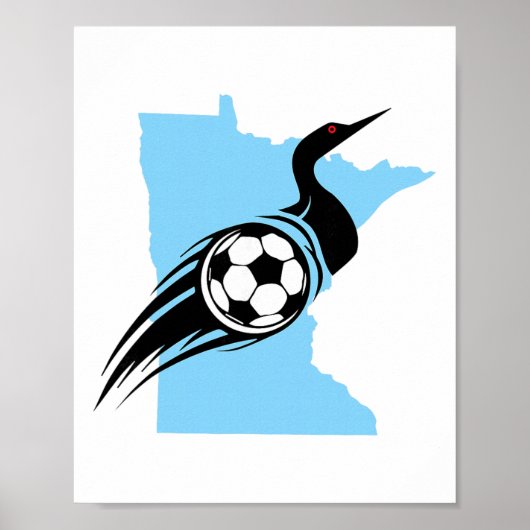 Minnesota Voetbal Loon Poster (Voorkant)