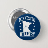 MINNESOTA VOOR HILLARY RONDE BUTTON 5,7 CM (Voorkant /achterkant)
