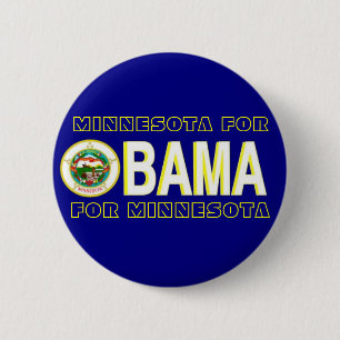 MINNESOTA VOOR OBAMA-Button Ronde Button 5,7 Cm
