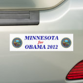 Minnesota voor Obama-sticker 2012 Bumpersticker (Op auto)