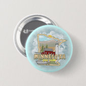 Minnesota Vuurtoren speld knop Ronde Button 5,7 Cm (Voorkant /achterkant)