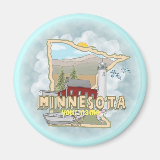 Minnesota vuurtorenmagneet magneet (Voorkant)