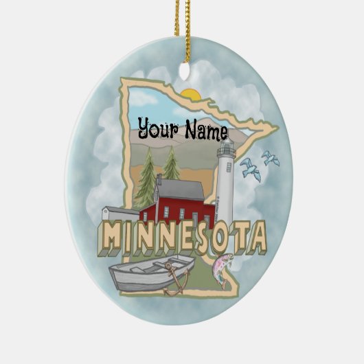 Minnesota vuurtorenornament keramisch ornament (Rechts)