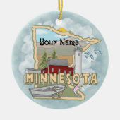 Minnesota vuurtorenornament keramisch ornament (Voorkant)