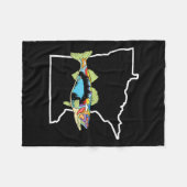 Minnesota Walleye Vist Freshwater Fisherman Wal Fleece Deken (Voorkant (Horizontaal))