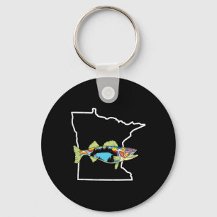 Minnesota Walleye Vist Freshwater Fisherman Wal Sleutelhanger