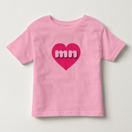Minnesota warm roze hart - Ik hou van mijn Kinder Shirts (Voorkant)