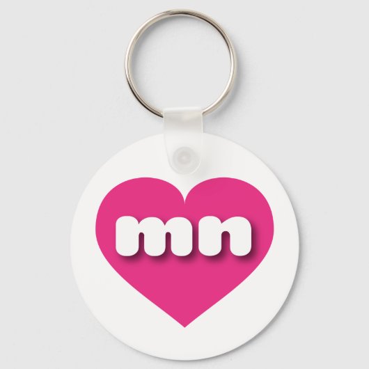 Minnesota warm roze hart - Ik hou van mijn Sleutelhanger (Voorkant)