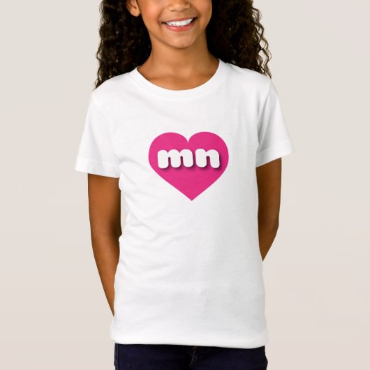 Minnesota warm roze hart - Ik hou van mijn T-shirt (Voorkant)