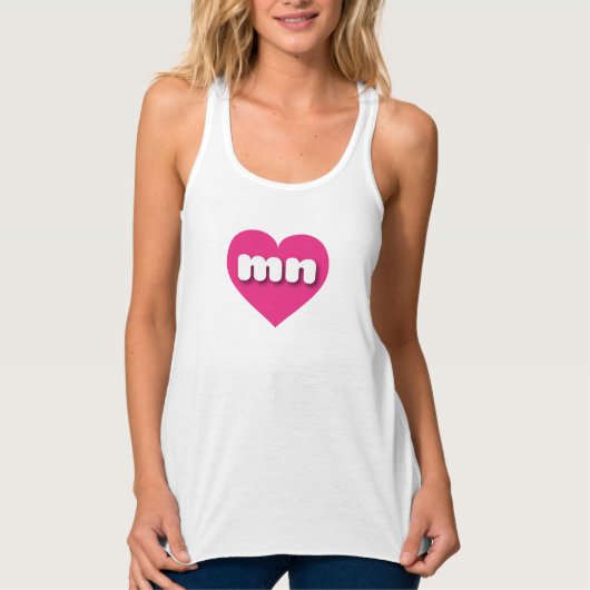 Minnesota warm roze hart - Ik hou van mijn Tanktop (Voorkant)