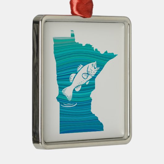 Minnesota Wave Gevist Metalen Ornament (Rechts)
