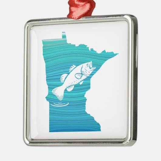 Minnesota Wave Gevist Metalen Ornament (Links)