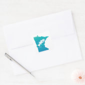 Minnesota Wave Gevist Vierkante Sticker (Envelop)