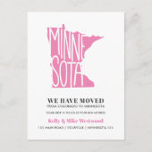 MINNESOTA We hebben New address New Home verplaats Briefkaart (Voorkant)