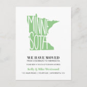 MINNESOTA We hebben New address New Home verplaats Briefkaart (Voorkant)