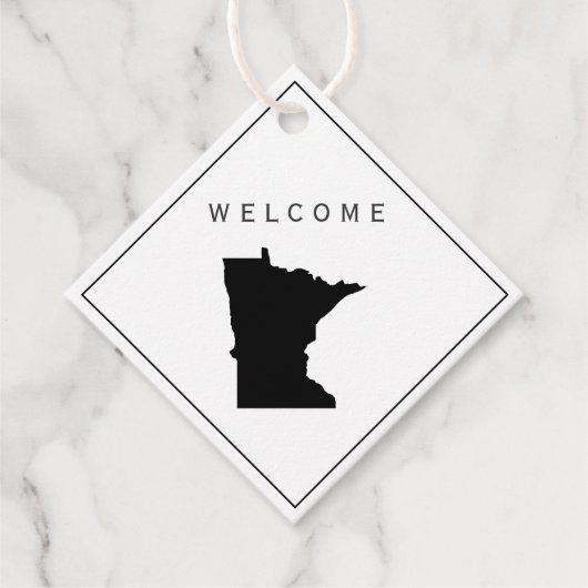 Minnesota welkomsttas cadeau Label voor bruiloft w (Voorkant)