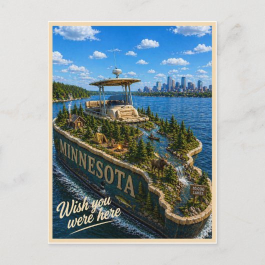 Minnesota | Wish You Were Here | State Serie Briefkaart (Voorkant)