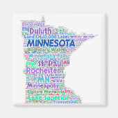 Minnesota Word Cloud Magneet (Voorkant)