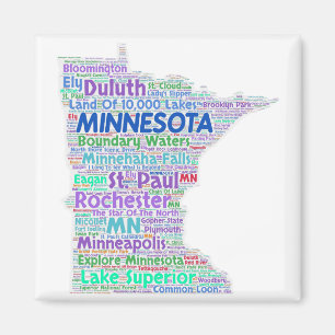 Minnesota Word Cloud Magneet
