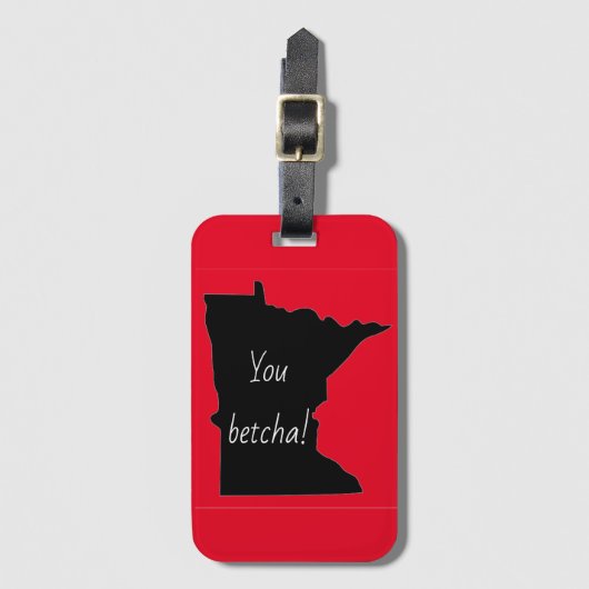 Minnesota You Betcha Bagagelabel (Voorkant (verticaal))