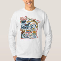 Minnesota You Betcha Retro Staat Collage T-Shirt