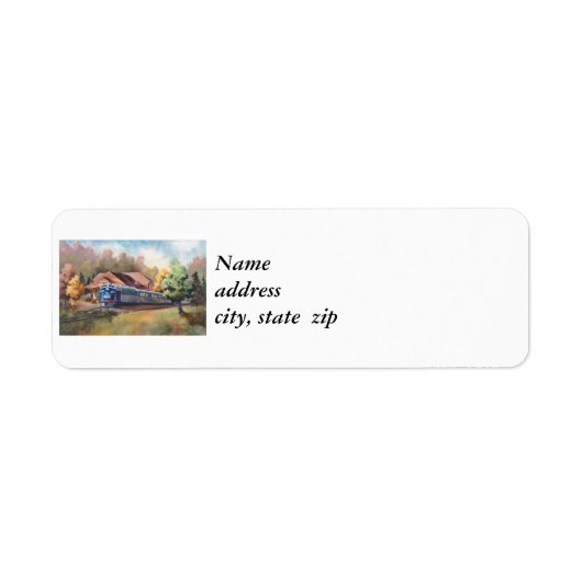 Minnesota Zephyr Train Return Address Labels (Voorkant)