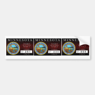 Minnesota Zombie Hunting Permit Bumpersticker