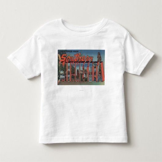 Minnesota (Zuid) - Grote Letter-scènes Kinder Shirts (Voorkant)
