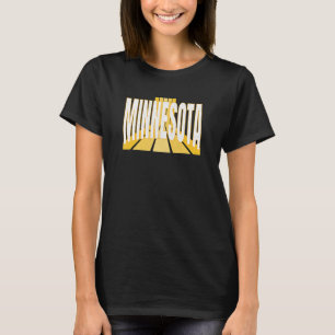 Minnesotaan Paars en geel Minnesota Retro Striped T-shirt