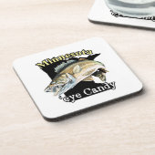 Minnesota'Eye Snoep Funny Walleye Vissen Bier Onderzetter (Linkerzijde)