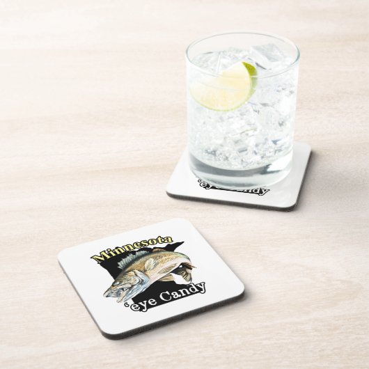 Minnesota'Eye Snoep Funny Walleye Vissen Bier Onderzetter (Rechterzijde)