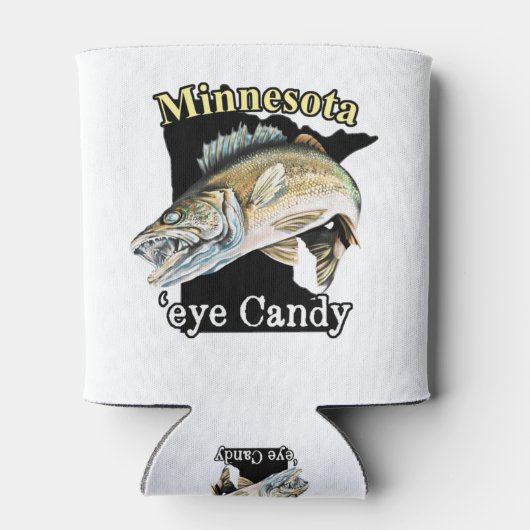 Minnesota'Eye Snoep Funny Walleye Vissen Blikjeskoeler (Achterkant)