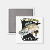 Minnesota'Eye Snoep Funny Walleye Vissen Magneet (Voorkant / Achterkant)