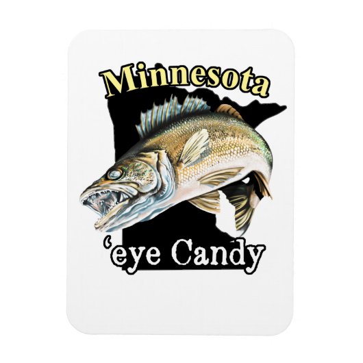 Minnesota'Eye Snoep Funny Walleye Vissen Magneet (Verticaal)