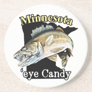 Minnesota'Eye Snoep Funny Walleye Vissen Zandsteen Onderzetter