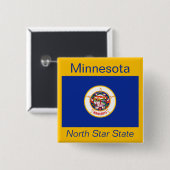 Minnesotan Flag Button (Voorkant /achterkant)