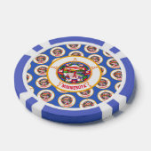Minnesotan Flag, Flag of Minnesota Poker Chips (Enkel)