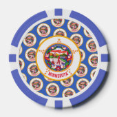 Minnesotan Flag, Flag of Minnesota Poker Chips (Voorkant)