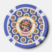 Minnesotan Flag, Flag of Minnesota Poker Chips (Achterkant)