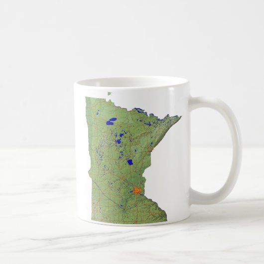 Minnesotan Flag + Kaart Mok (Rechts)