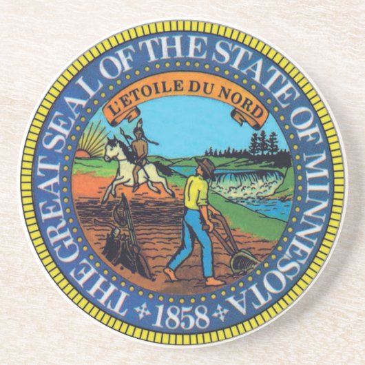 Minnesotan State Seal Onderzetter (Voorkant)