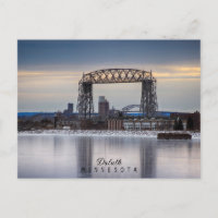 Minnesota's Aerial Lift Bridge en ijzige weerspieg