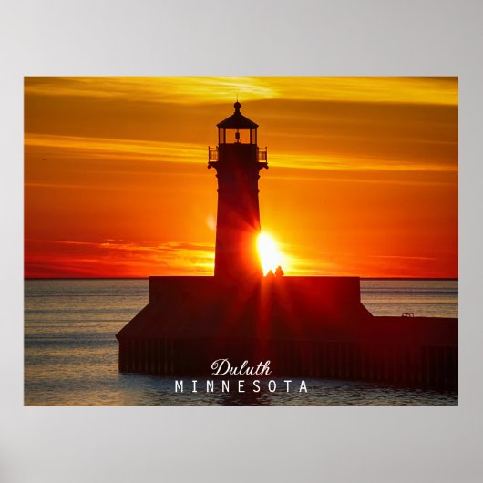 Minnesota's Lighthouse and Sunrise Poster (Voorkant)