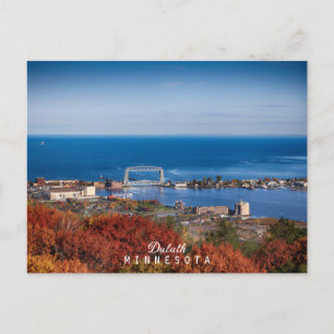 Minnesota's luchtbrug in de herfst briefkaart