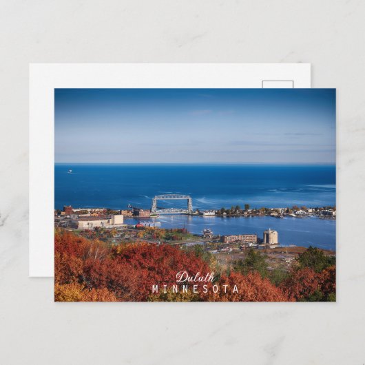 Minnesota's luchtbrug in de herfst briefkaart (Voorkant / Achterkant)