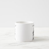 Minneste kat met serieuze brillen op maat espresso kop (Voorkant)