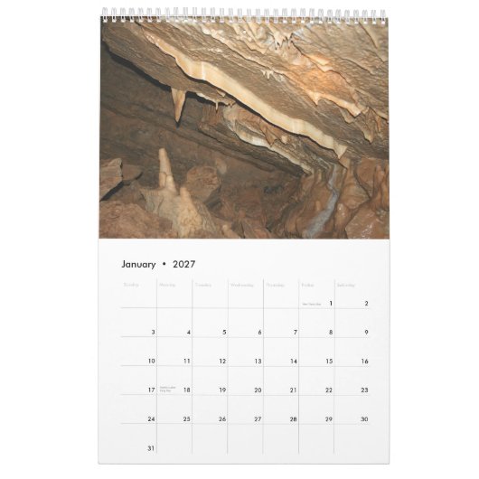 Minnetonka Cave 18-maandelijkse kalender (Jan 2027)