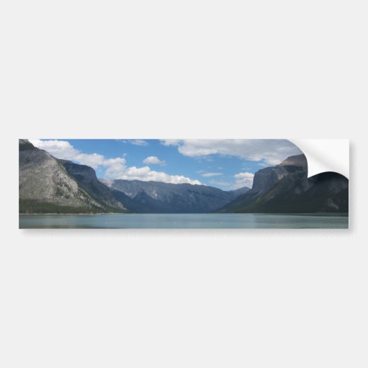 Minnewanka Lake, Rocky Mountains, Canada Bumpersticker (Voorkant)